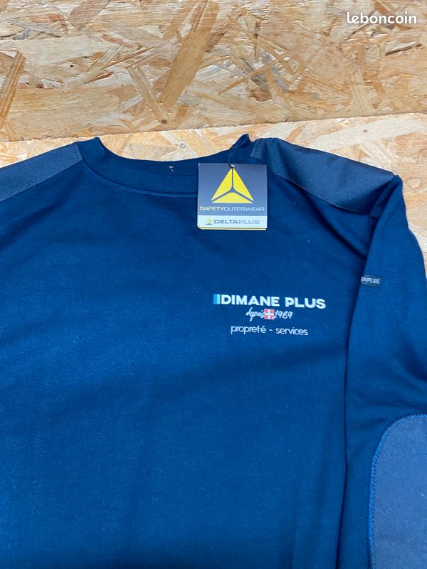 Lot de 10 sweats Taille XXL professionnels DELTAPLUS OLINO – neufs – renforts coudes – logotés – à refloquer (image 2)
