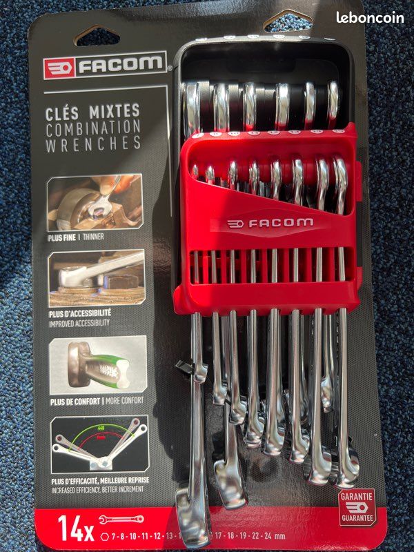 Clé Mixte Facom 440 Taille 10 – Outil D’occasion En Bon état Pour Mécanicien