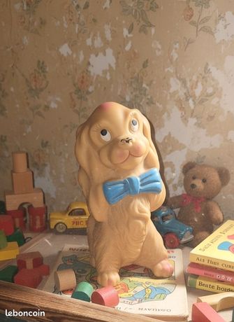 Jouet Pouet Chien Rubbertoys Vintage Italie 12 Cm - Occasion Fonctionnel
