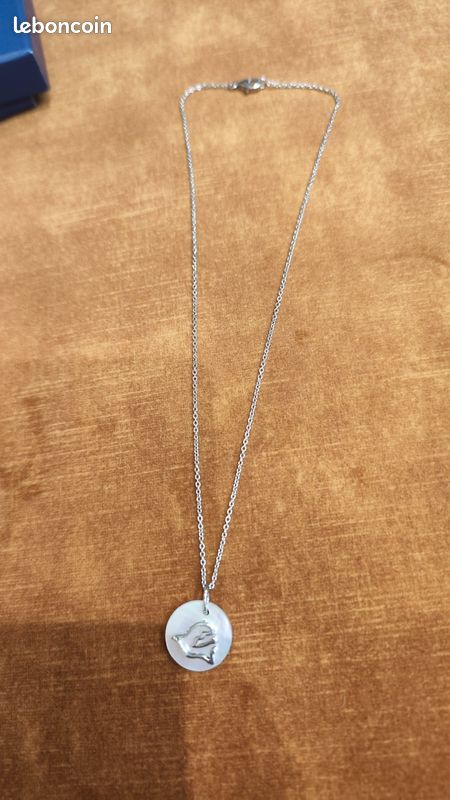 Pendentif Nina Ricci Cœur Et Clé Mademoiselle Ricci - Rose - Occasion - Bijou Vintage