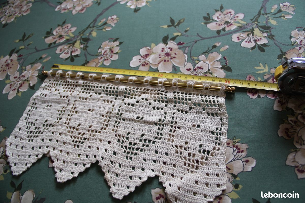 Rideaux Faits Main Au Crochet En Coton - Sur Mesure - Blanc - Fabriqué En France