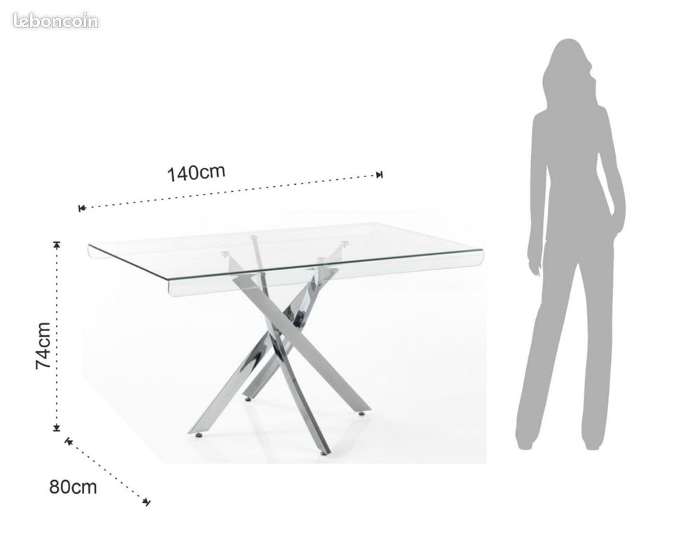 Table bureau Tomasucci Verre Transparent (image 3)
