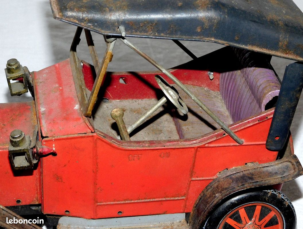 voiture ancienne en métal - Distler Ess Dee - Jouet Mecanique - Over