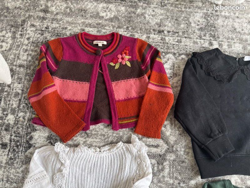Pull-over en tricot multicolore pour femmes en Multicolore