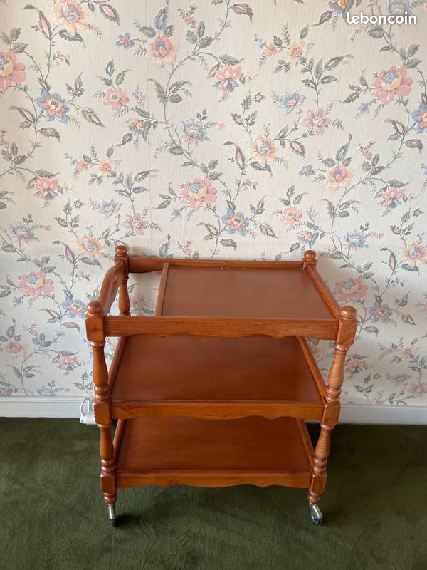Desserte en bois merisier vintage très bon état (image 4)