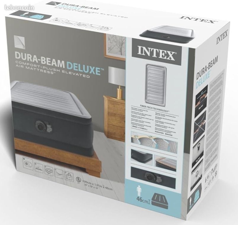 Matelas gonflable Dura-Beam Deluxe 1 personne (image 3)