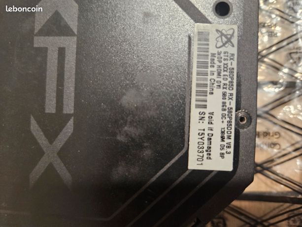 Carte graphique XFX AMD Radeon RX 580 GTS XXX 8 Go 3