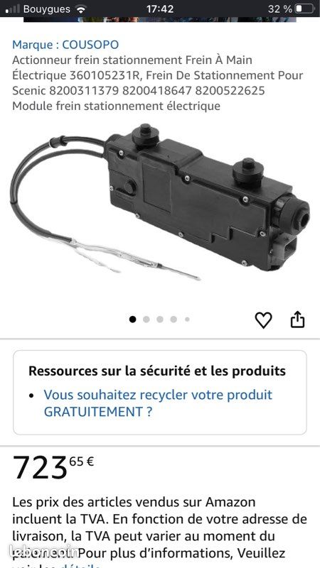 Boîtier/module frein Alain électrique Scénic 2 (image 3)