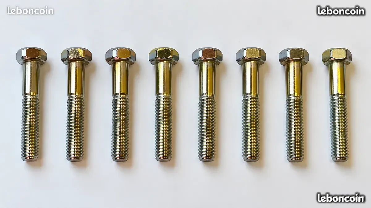 8 vis plaqué nickel pour pied de flipper (image 1)