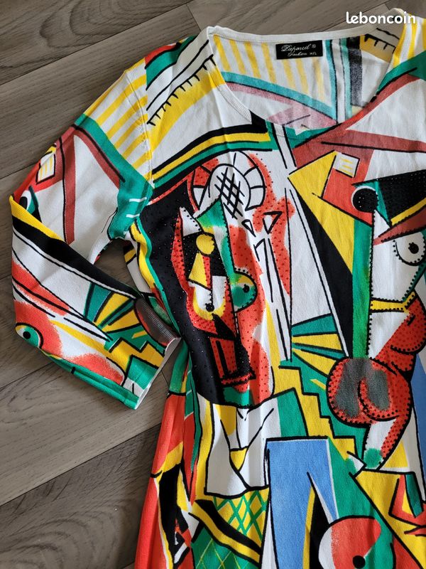 Pull multicolore motifs Picasso M/L (image 4)