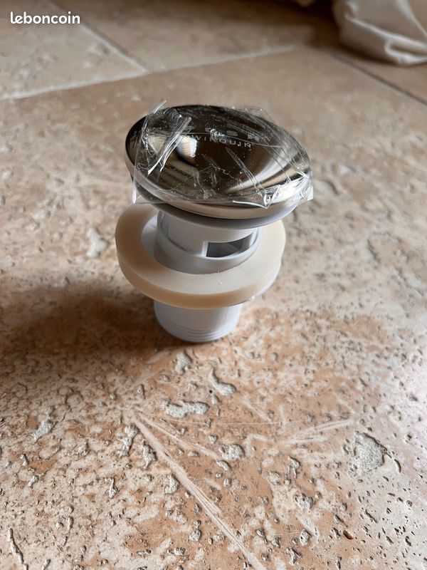 Bonde de lavabo Quick-Clac chromé sans trop plein (image 1)
