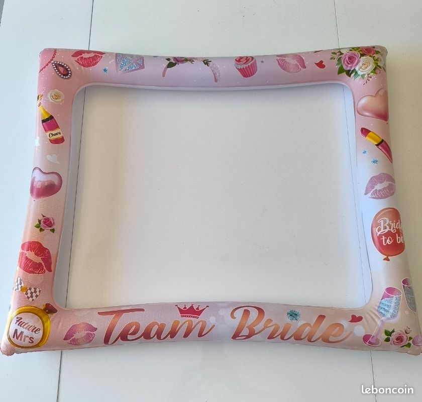 Cadre Photo Géant Gonflable Rose - Pour EVJF, Mariage, Soirée Filles (60x80cm)