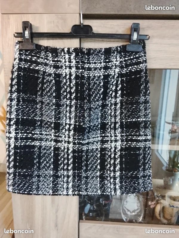Jupe Noire Morgan De Toi - Taille 32/34 - Occasion En état Neuf - Style Mini-jupe En Jean Coton