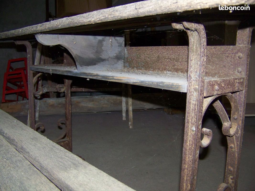 Rare et original bureau d'écolier ancien (image 4)