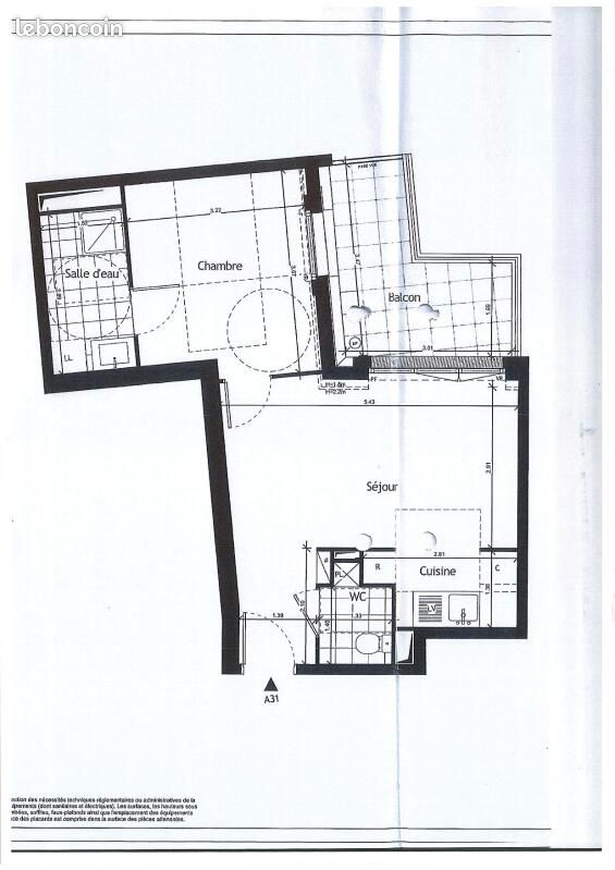 Appartement a louer tremblay-en-france - 2 pièce(s) - 40 m2 - Surfyn