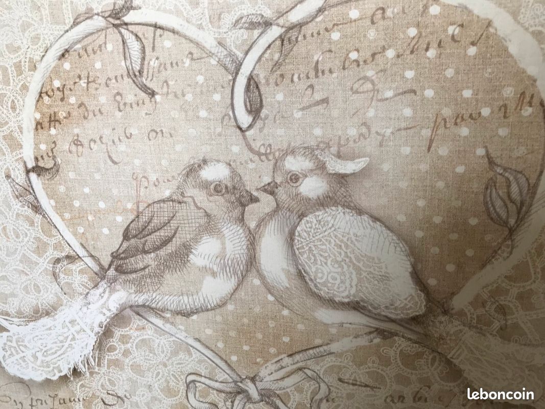 Tableau oiseaux style shabby chic (image 1)
