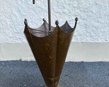 Porte-parapluie Vintage Jellotte – Cuivre Martelé Fait Main (À Polir)