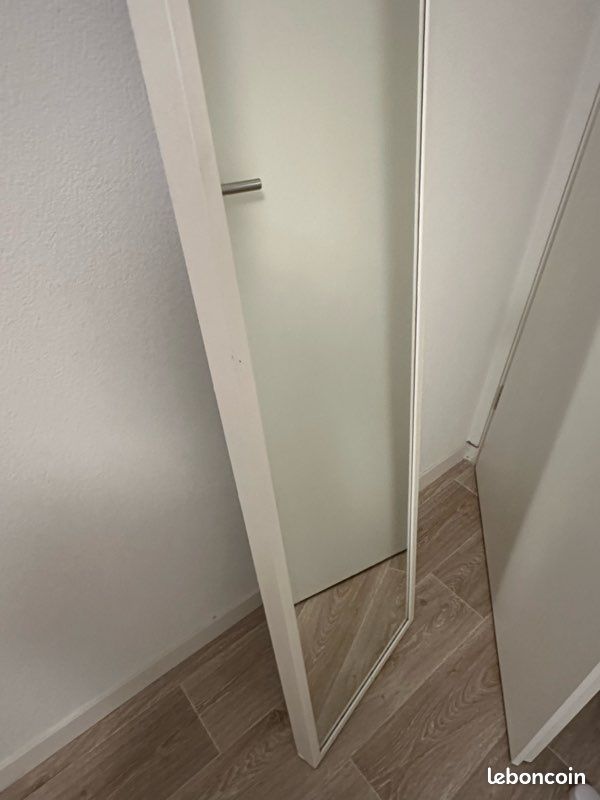 Miroir mural / sur pied 160 × 40 cm – Cadre blanc (image 4)