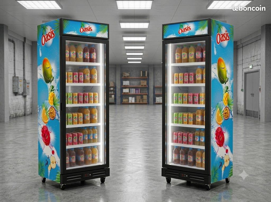 Frigo vitrine à boissons 1 porte - 2 portes vitrées - LED - 500 L et 1000 L - matériel professionnel CHR (image 3)