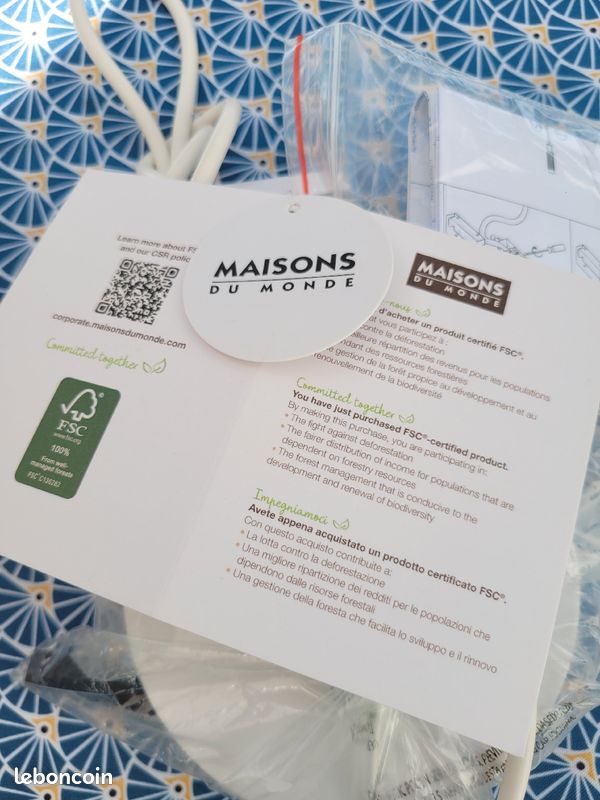 Support à douille pour suspension neuf maisons du monde (image 3)