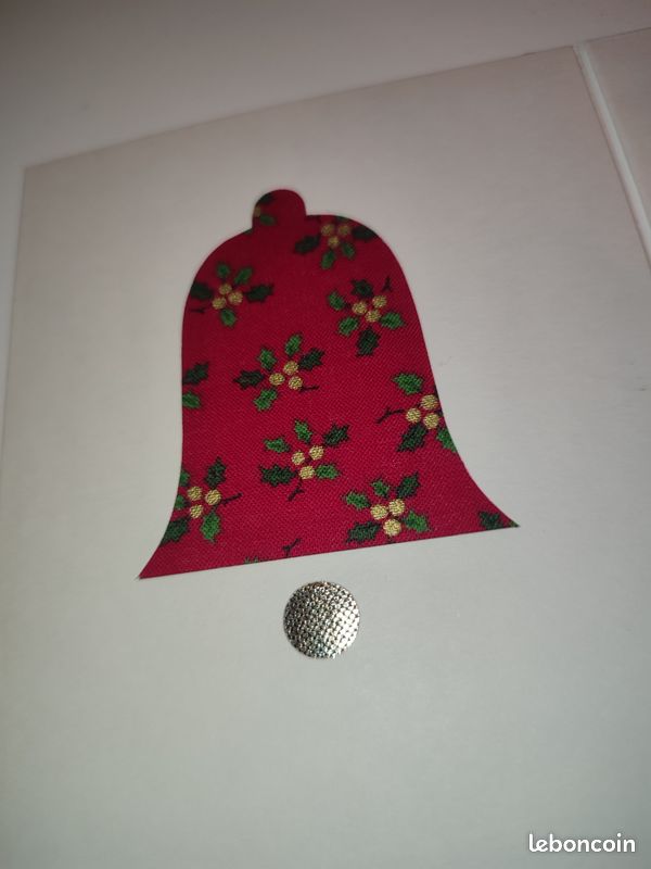 Lot de 2 cartes Noël créatives tissu (image 2)