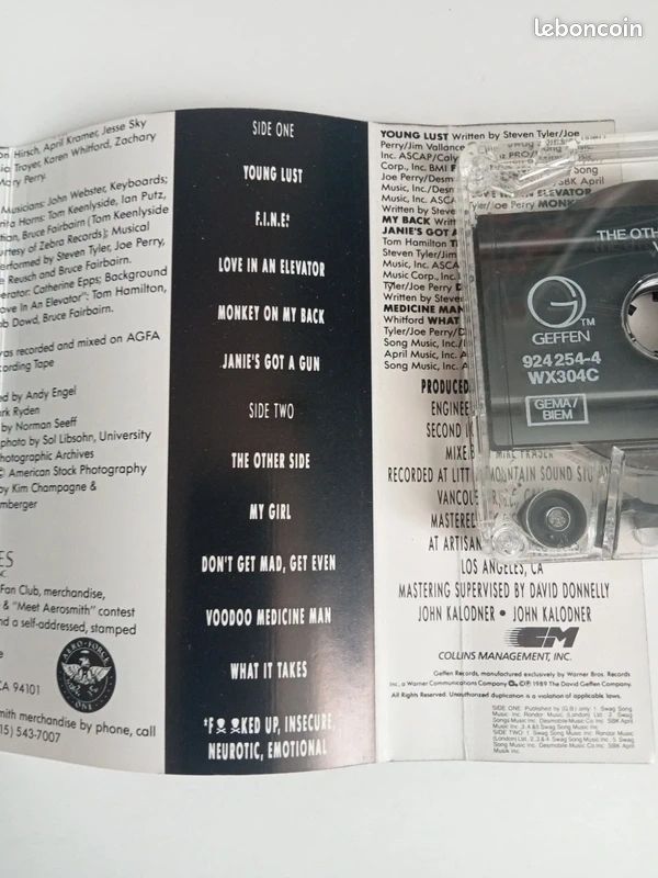 K7 - Cassette audio Aerosmith - Pump 1989 Vintage Hard Rock (image 7)