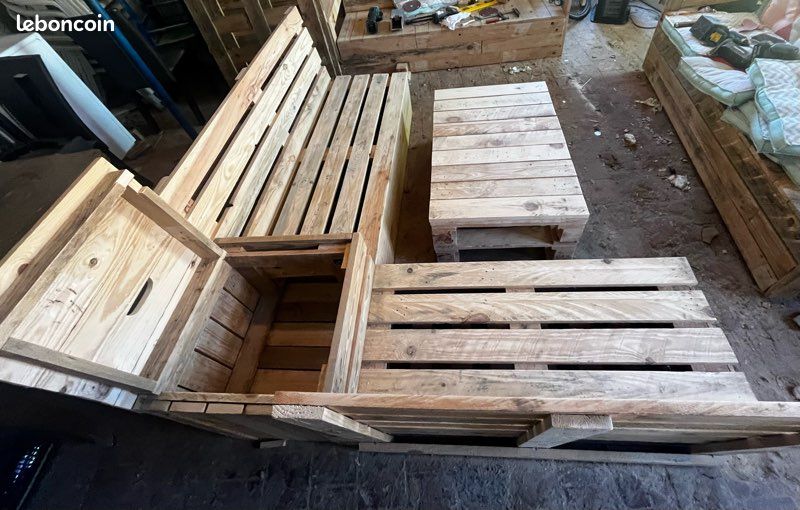 Salon de jardin en palette 5 place (image 4)