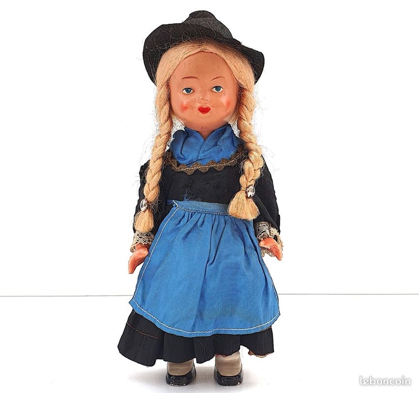 Jouet Mécanique Ancien Enfant Lugeur - Made In West Germany