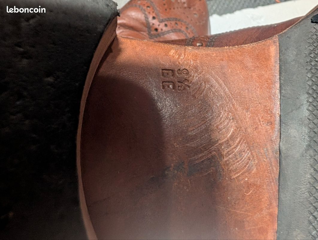 Chaussures Richelieu Vintage Clerget Cuir Marron (image 5)