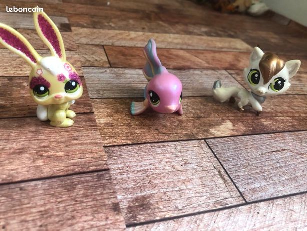 Lot De Figurines Littlest Pet Shop - Raton Laveur, Hamster, Pélican (réf 1348-1350, 478-480)