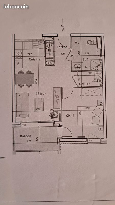 Appartement 2 pièces 44 m² · à Embrun · 44,5 m² · 630 €