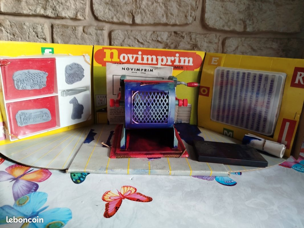 NOVIMPRIM - Jeu Jouet Ancien Rotative D'imprimerie - Vintage 70 - Fabriqué En France