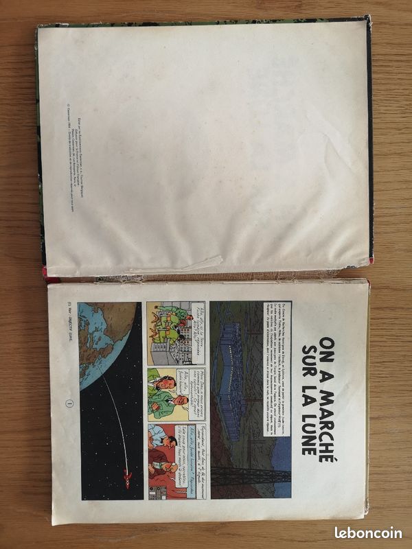 Bd - Tintin Objectif lune- 1954 (image 4)
