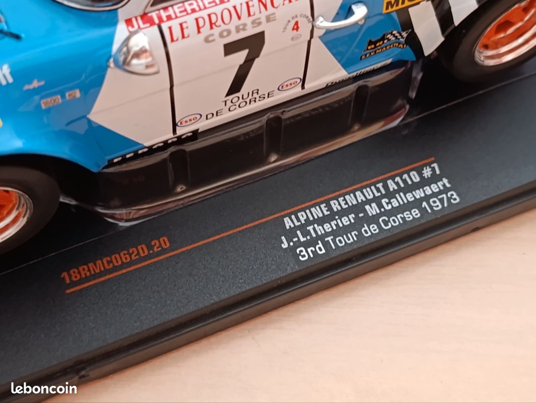 Rare 1/18 ixo ALPINE RENAULT A110 #7
J.-L.Therier -M.Callewaert
3rd Tour de Corse 1973 (image 2)