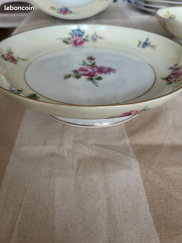 Ensemble en porcelaine de Limoges Théodore Haviland décor floral - Vintage (image 8)