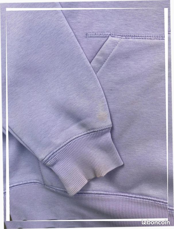Hoodie/ Pull/ Sweat à capuche violet logo brodé Carhartt sur la manche #A22 - Taille XS (image 9)