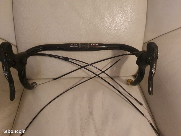 Levier De Frein Vintage Campagnolo Athena Carbon - 8 Vitesses - Alu/Carbone - Pour Pièces