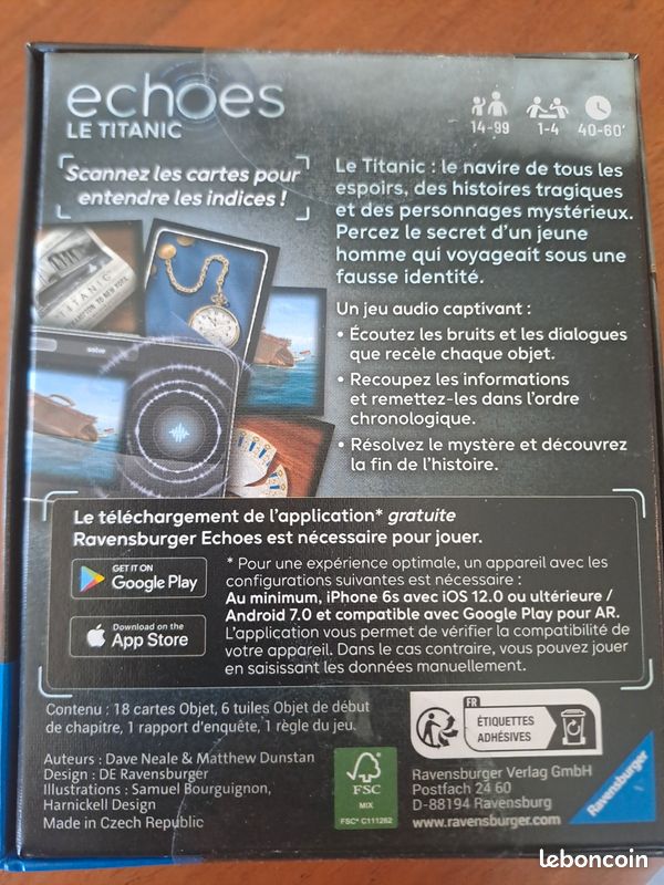 Echoes Le Médaillon - Jeu de Société Enquête Audio - Boutique Paris - Ravensburger