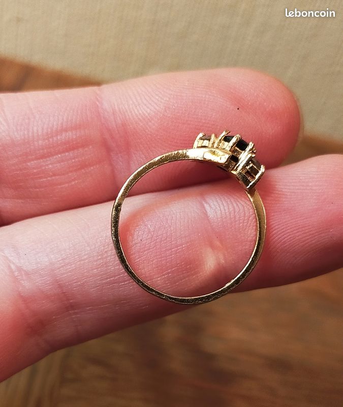 Bague Vintage Plaquée Or Jaune - Taille 52, Occasion, Couleur Dorée, Sans Marque