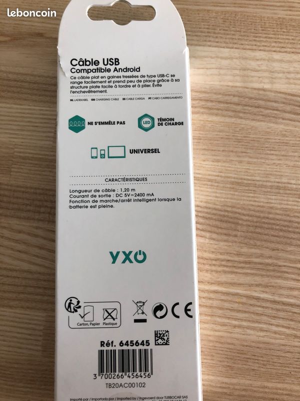 Câble USB compatible Android (image 2)