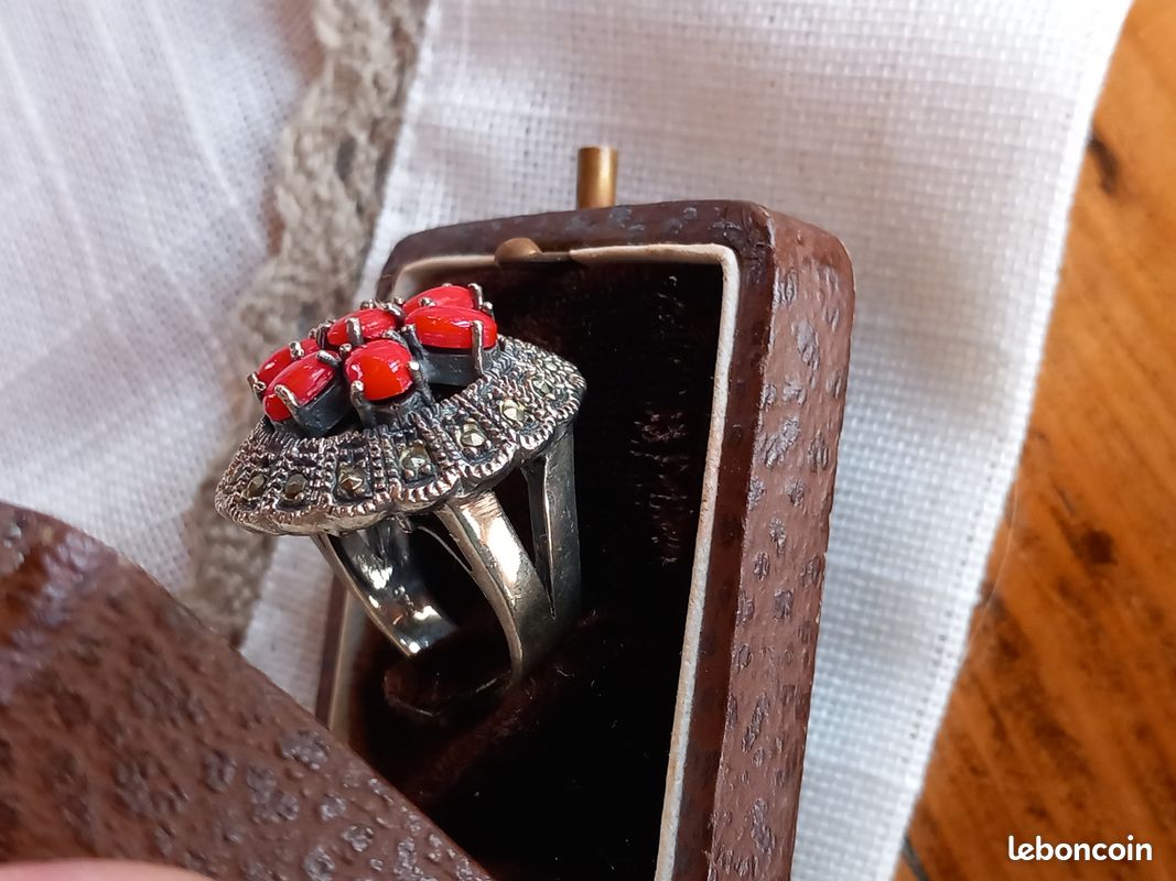 Bague Ancienne En Argent - Taille 54 - Bijou Vintage