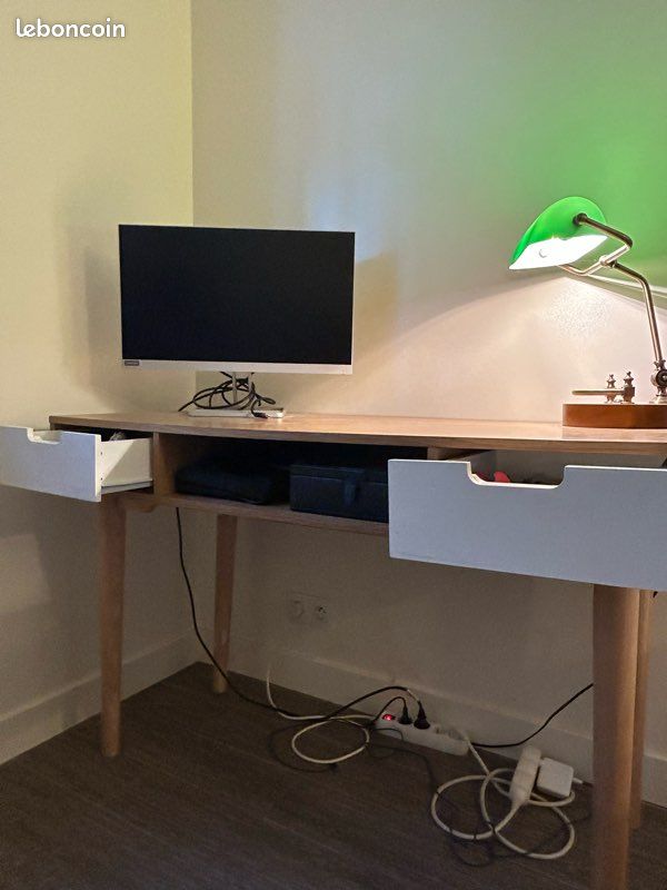 Bureau vintage, Jimi La redoute intérieurs couleur blanc/bois (image 3)