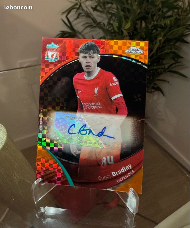 Conor Bradley Auto /25 Topps Chrome Liverpool (image 1)