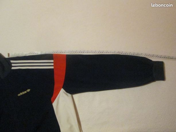 Veste Vintage Adidas En Velours Noir - Modèle Challenger 174 - Taille S/M - Deadstock, Comme Neuf