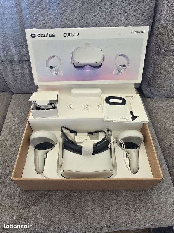 Oculus Quest 1 128Go – Noir – Avec Manettes Et Boîte – Occasion