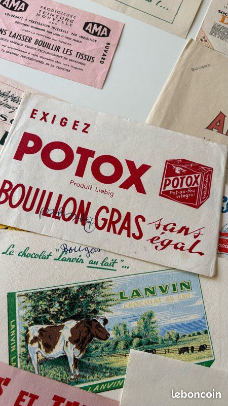 Lot 47 buvards publicitaires anciens années 1940-1960 – 29 modèles différents (image 11)