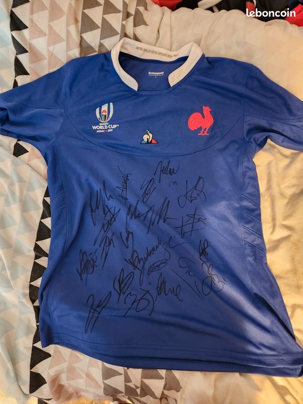 Maillot De L'Équipe De France De Rugby - Saison 2017-2018 - Dédicacé - Neuf Avec étiquettes - Collectors