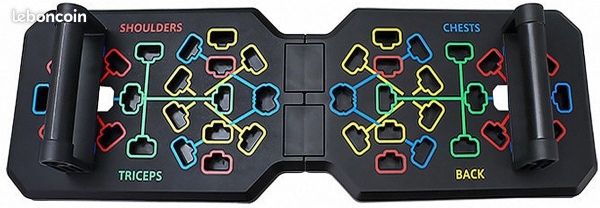 Planche De Pompes Pliable Multifonction - Poignées Antidérapantes - Accessoire Fitness Musculation Poitrine Épaules Abdos
