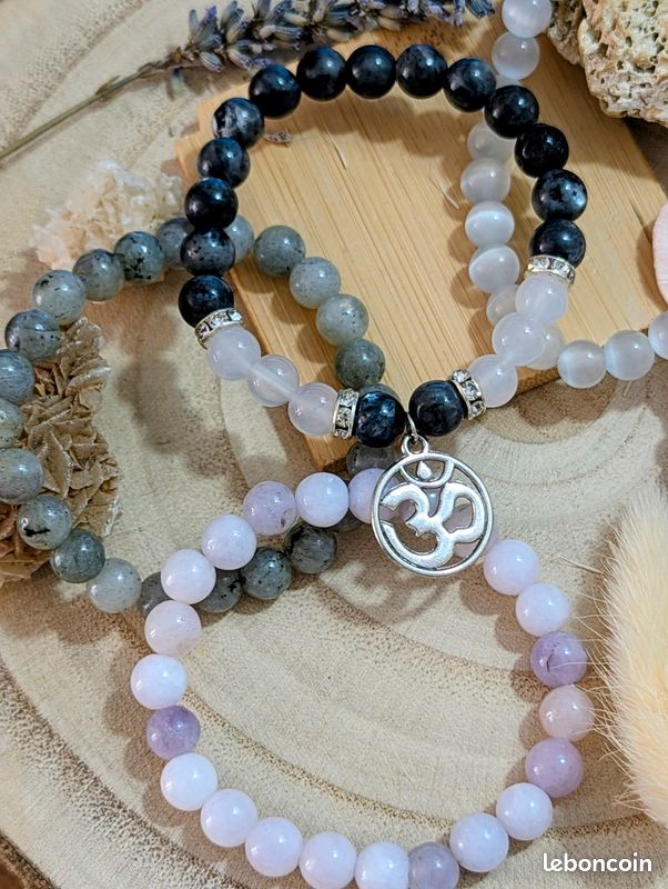 🌙 LES IMPARFAITS – Pack Lumière & Spiritualité ✨Bracelets en Pierres naturelles🌿 (Lot de 5 bracelets) (image 5)