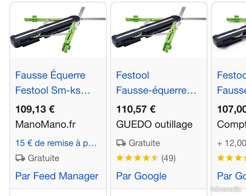 Fausse équerre Festool FS-WA – Très bon état (image 1)